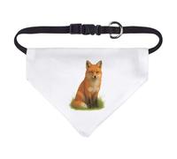 Azeeda Small 'Red Fox Sitting In A Meadow Of Grass' Dog/Cat/Pet Bandana (PD00070839)