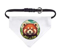 Azeeda Small 'Red Tree Panda Portrait' Dog/Cat/Pet Bandana (PD00074029)