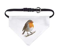 Azeeda Small 'Robin Bird on a Snowy Winter Branch' Dog/Cat/Pet Bandana (PD00072675)