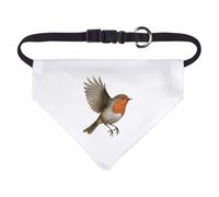 Azeeda Small 'Robin Redbreast Bird in Flight Wings Spread' Dog/Cat/Pet Bandana (PD00072671)
