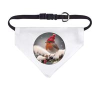 Azeeda Small 'Robin Wearing Woolly Hat' Dog/Cat/Pet Bandana (PD00073651)