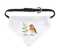 Azeeda Small 'Robin with Seedling' Dog/Cat/Pet Bandana (PD00079521)