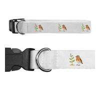 Azeeda Small 'Robin with Seedling' Dog Collar (PR00079471)