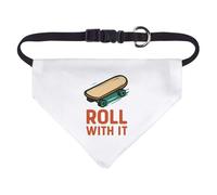 Azeeda Small 'Roll With It Skateboard' Dog/Cat/Pet Bandana (PD00068509)