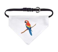 Azeeda Small 'Scarlet Macaw on a Branch' Dog/Cat/Pet Bandana (PD00077725)