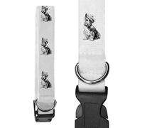 Azeeda Small 'Scottish Terrier Wearing Tam O' Shanter' Dog Collar (PR00074269)