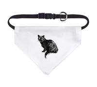 Azeeda Small 'Scruffy Cat Scribble' Dog/Cat/Pet Bandana (PD00080753)
