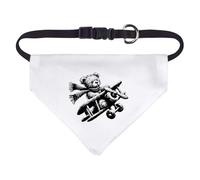 Azeeda Small 'Scruffy Teddy Flying Aeroplane' Dog/Cat/Pet Bandana (PD00071917)