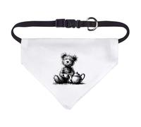 Azeeda Small 'Scruffy Teddy Tea Time' Dog/Cat/Pet Bandana (PD00071893)