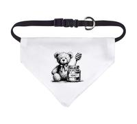 Azeeda Small 'Scuffy Teddy Bear With Honey Jar' Dog/Cat/Pet Bandana (PD00071923)