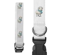Azeeda Small 'Sheep with Scarf' Dog Collar (PR00081643)