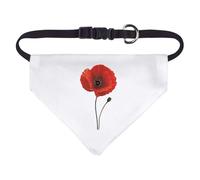Azeeda Small 'Simple Poppy Flower' Dog/Cat/Pet Bandana (PD00069671)