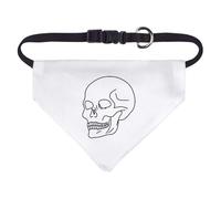 Azeeda Small 'Simple Skull Line' Dog/Cat/Pet Bandana (PD00073665)