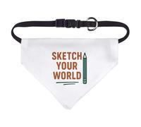 Azeeda Small 'Sketch Your World Artist Statement With Penci' Dog/Cat/Pet Bandana (PD00070843)