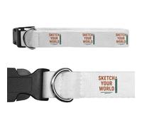 Azeeda Small 'Sketch Your World Artist Statement With Penci' Dog Collar (PR00070793)