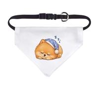 Azeeda Small 'Sleeping Pomeranian Dog' Dog/Cat/Pet Bandana (PD00085661)