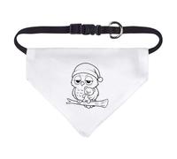 Azeeda Small 'Sleepy Owl' Dog/Cat/Pet Bandana (PD00072225)
