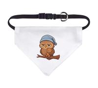 Azeeda Small 'Sleepy Owl' Dog/Cat/Pet Bandana (PD00072227)
