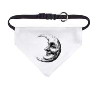 Azeeda Small 'Smiling Crescent Moon Face' Dog/Cat/Pet Bandana (PD00072315)