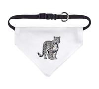 Azeeda Small 'Snow Leopard' Dog/Cat/Pet Bandana (PD00080481)