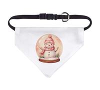 Azeeda Small 'Snowman In Snow Globe' Dog/Cat/Pet Bandana (PD00073339)