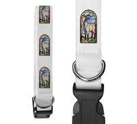 Azeeda Small 'Stained Glass Goat' Dog Collar (PR00080797)