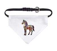 Azeeda Small 'Stained Glass Horse' Dog/Cat/Pet Bandana (PD00080941)