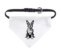 Azeeda Small 'Stylised Boston Terrier' Dog/Cat/Pet Bandana (PD00079155)