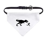 Azeeda Small 'T Rex Chasing Running Man' Dog/Cat/Pet Bandana (PD00071927)