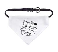 Azeeda Small 'Thank You Box Kitten' Dog/Cat/Pet Bandana (PD00086589)