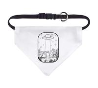 Azeeda Small 'There's a UFO In The Cornfield Outline Art' Dog/Cat/Pet Bandana (PD00070951)