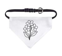 Azeeda Small 'Three Forget Me Not Flowers' Dog/Cat/Pet Bandana (PD00070597)