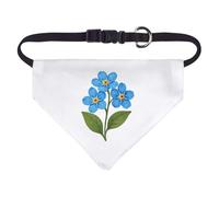 Azeeda Small 'Three Forget Me Not Flowers' Dog/Cat/Pet Bandana (PD00070599)