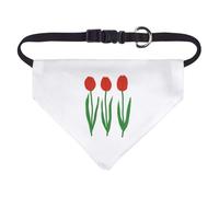 Azeeda Small 'Three Red Tulips' Dog/Cat/Pet Bandana (PD00067677)