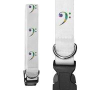 Azeeda Small 'Tie Dye Bass Music Clef' Dog Collar (PR00069523)