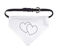 Azeeda Small 'Two hearts' Dog/Cat/Pet Bandana (PD00070919)