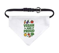 Azeeda Small 'Vegan and Proud' Dog/Cat/Pet Bandana (PD00067371)
