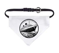 Azeeda Small 'Vintage Passenger Ship' Dog/Cat/Pet Bandana (PD00075093)