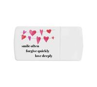Azeeda 'Smile Often ' Pill Box with Tablet Splitter (PI00038107)