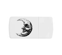 Azeeda 'Smiling Crescent Moon Face' Pill Box with Tablet Splitter (PI00038416)