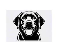 Azeeda 'Smiling Labrador Dog' Temporary Tattoo - A6 (TO00107025)
