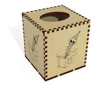 Azeeda 'Smiling Skull in a Box' Square Tissue Box Cover (TB00078710)