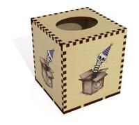Azeeda 'Smiling Skull in a Box' Square Tissue Box Cover (TB00078712)
