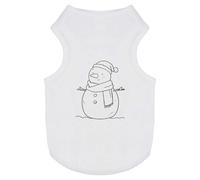 Azeeda 'Smiling Snowman' Pet Dog/Cat T-Shirt, XS (PT00154360)