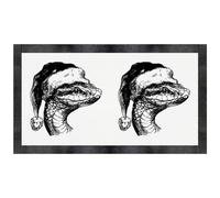 Azeeda 'Snake Wearing Santa Hat' Pet Feeding Mat (PM00034382)