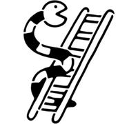 Azeeda 'Snakes & Ladders' Reusable Stencil - Durable Decorative Template for Painting and Spraying on Walls, Tiles, Wood, Fabric & Craft Projects - S (A6) (WS00065145)