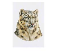 Azeeda 'Snow Leopard Portrait' Temporary Tattoo - Water Resistant, Skin-Safe, Non-Toxic Transfer (TO00087685)