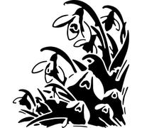 Azeeda 'Snowdrop Flowers' Reusable Stencil - Durable Decorative Template for Painting and Spraying on Walls, Tiles, Wood, Fabric & Craft Projects - S (A6) (WS00068227)
