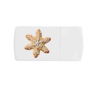 Azeeda 'Snowflake Cookie' Pill Box with Tablet Splitter (PI00043003)