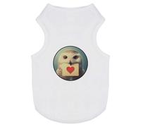 Azeeda 'Snowy Owl Love Note' Pet Dog/Cat T-Shirt, M (PT00151014)